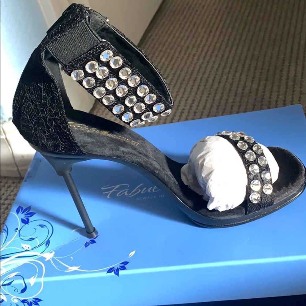 NIB rhinestone ankle stiletto